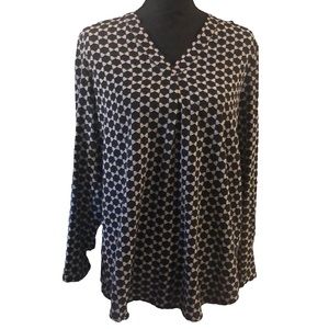 Adrianna Papell Black and White Geometric Tunic